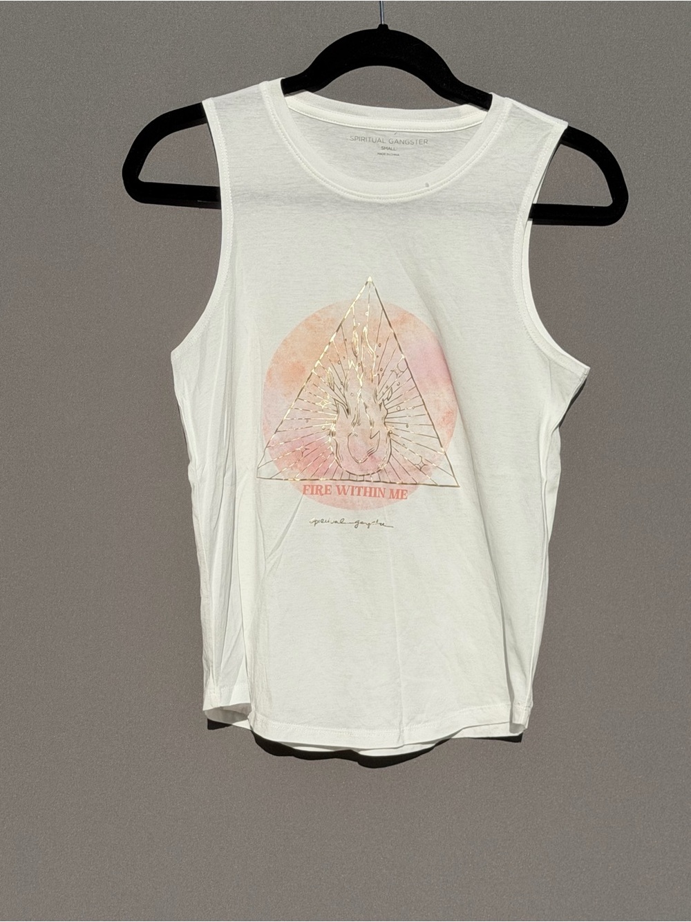 Spiritual Gangster “Fire Within Me” Graphic Muscle Tank – Women’s Small - Picture 2 of 5